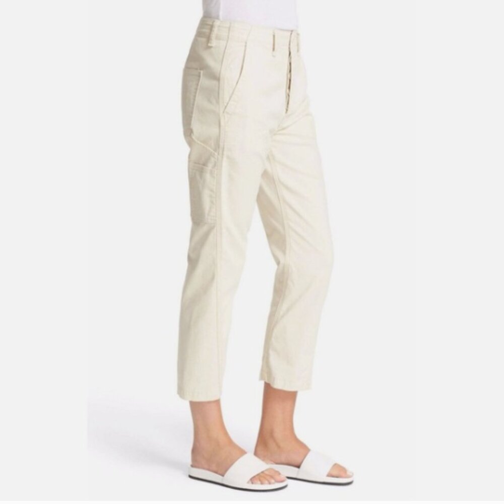 Vince Women's Ivory Cropped Utility Carpenter Pants Size 30 NWOT - Picture 2 of 15